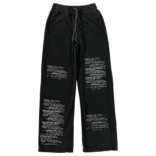 Onyx Typewriter Sweats