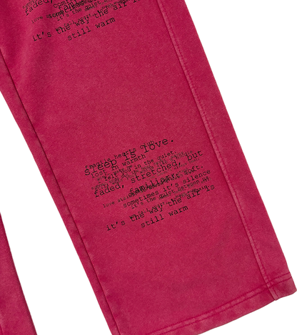 Rose Typewriter Sweats