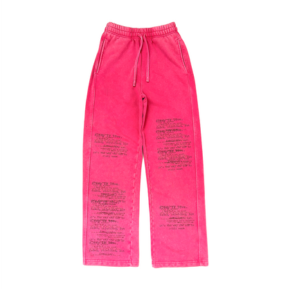 Rose Typewriter Sweats